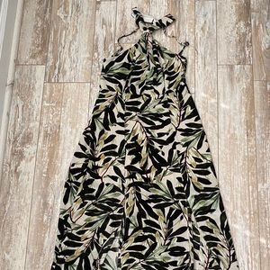 High neck maxi dress